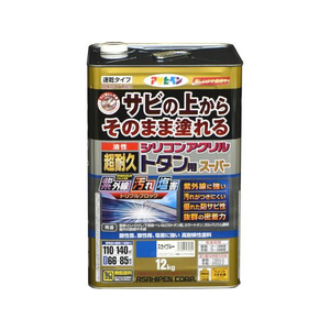 アサヒペン 油性超耐久シリコンアクリルトタン 12kg スカイブルー FC676NV-イメージ1