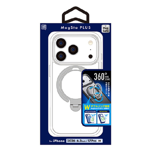 サンクレスト iPhone18 Pro/17 Pro用 ﾏｸﾞｽﾀﾌﾟﾗｽｹｰｽ クリア I40RIJS01-イメージ3
