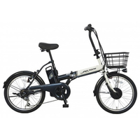 PELTECH 20型電動アシスト自転車外装6段 ホワイト×ブラック TDN-208L-W-12AH