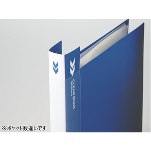 コクヨ クリヤーブック〈K2〉固定式 A4 20ポケット 青 F972400-K2ﾗ-K20B-イメージ3