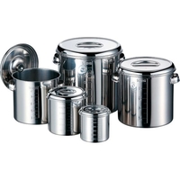 赤川器物製作所 赤川器物/AG18-8目盛付深型キッチンポット 18cm (手無) FCK9436-007686005