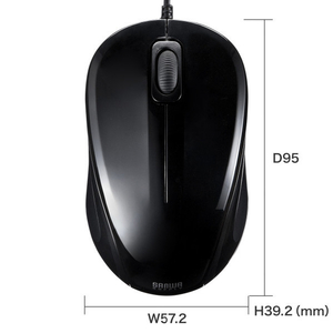 サンワサプライ 抗菌・静音有線ブルーLEDマウス ブラック MA-YBSK315BK-イメージ5