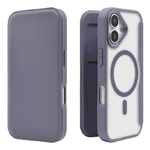 ラスタバナナ iPhone 17用　ハイブリッド　手帳ケース　磁力充電対応　 ブルーグレー 8867IP5ABHPMBG-イメージ1