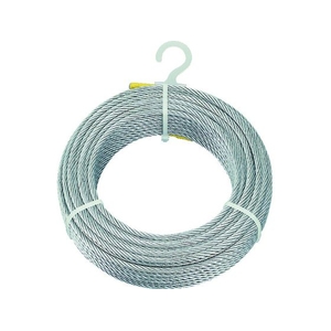 トラスコ中山 メッキ付ワイヤロープ Φ6mm×30m 630300 FC133KV-2134675-イメージ1