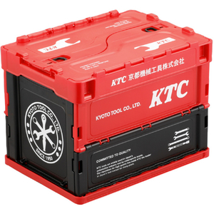 ＫＴＣ（ＴＮ） ＫＴＣ折り畳みコンテナ ２０Ｌ （レッド） KTC　KTC折り畳みコンテナ　20L YG-195-イメージ1