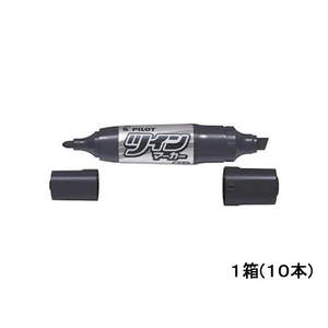 パイロット 油性ツインマーカー 細字・太字ブラック10本 1箱(10本) F871773-MFN-15FB-B-イメージ1