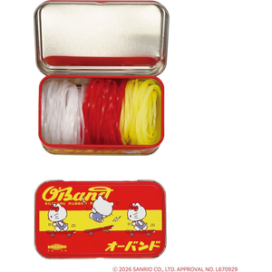 共和 サンリオ SANRIO 輪ゴム オーバンド×ハローキティ缶 30g入り クリア・レッド・イエロー FCJ384L-GGS-040-K2-イメージ2