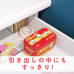 共和 サンリオ SANRIO 輪ゴム オーバンド×ハローキティ缶 30g入り クリア・レッド・イエロー FCJ384L-GGS-040-K2-イメージ6