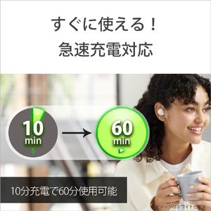 SONY ワイヤレスステレオヘッドセット ホワイト WF-C500 W-イメージ5