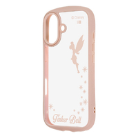 レイ・アウト iPhone 17用ディズニー / Puffull 衝撃吸収 バンパー ハイブリッドケース / ティンカー・ベル RC-DP52CMD2P/PP3