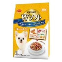 日本ペットフード ビタワン君のWソフト　成犬用　お肉を味わうビーフ味粒・やわらかささみ入り　200g VWｾｲｹﾝﾋﾞ-ﾌｻｻﾐ200G