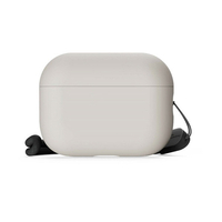 elago AirPodsPro3用ハイブリッド(シリコン･PC) ケｰスストラップ付き/ストｰン elago ストーン EL_A3PCSSCLV_ST