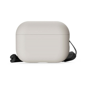 elago AirPodsPro3用ハイブリッド(シリコン･PC) ケｰスストラップ付き/ストｰン elago ストーン EL_A3PCSSCLV_ST-イメージ1