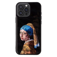 ikins iPhone 16 Pro Max用天然貝ケース 真珠の耳飾りの少女 I27092I16PM