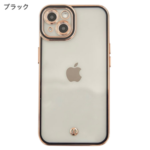 GAACAL iPhone 14 Pro用「クリアクラシカル」クリアTPUケース ブラック P00377BKQP-イメージ2