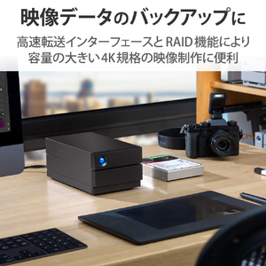 LACIE 外付けHDD(36TB) 2big RAID ブラック STHJ36000800-イメージ2