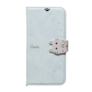 NATURAL design Google Pixel 8a用カード入れ・スタンド機能付手帳型ケース NewCocotte ブルーグレー GP8A-COT09-イメージ1