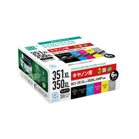 エコリカ キャノン用リサイクルインクカートリッジBCI-351XL+350XL F053823-ECI-C351XL-6P