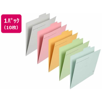 プラス 個別フォルダー A4-E 5色アソート 10枚 FCF499T-FL-061IF/87-120