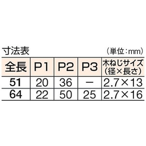 トラスコ中山 TRUSCO ステンレス製中厚蝶番 全長51mm (10個) FC199FU-2336863-イメージ2