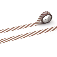 カモ井 mt 1P ストライプ・ブラウン FCE486L-MT01D597