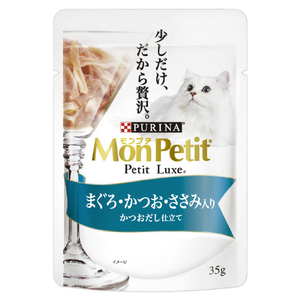 ネスレ日本 モンプチ プチリュクス パウチ まぐろ・かつお・ささみ入り かつおだし仕立て 35g MPﾘﾕｸｽﾊﾟｳﾁﾏｸﾞﾛｶﾂｵｻｻﾐ35G-イメージ1