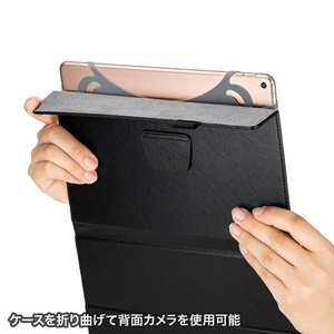 サンワサプライ 汎用タブレットケース(10インチ・薄型) ブラック PDA-TABUH10BK-イメージ3