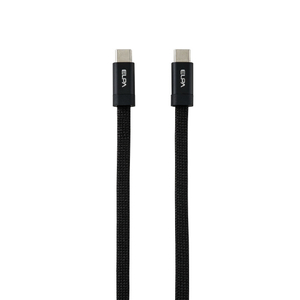 エルパ マグネットUSBケーブル フラット形状 60W 1m CtoC ブラック MCA-FCC1060(BK)-イメージ5