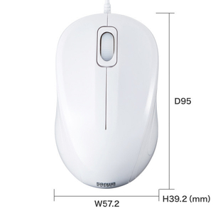 サンワサプライ 抗菌・静音有線ブルーLEDマウス ホワイト MA-YBSK315W-イメージ5