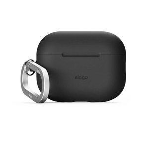 elago AirPodsPro3用シリコンケｰスカラビナ付き/ブラック elago ブラック EL_A3PCSSCN3_BK-イメージ1
