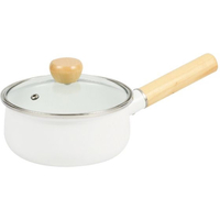 パール金属 ジャストサイズ IHホーローガラス片手鍋 15cm ホワイト FC752NM-HB-4898