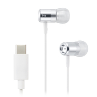 ラディウス USB-C直結カナル型イヤホン シルバー HP-NEL21CS