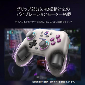 GAMESIR ホールエフェクトセンサー搭載 SwitchHD振動対応 マルチプラットフォーム ワイヤレス&有線ゲーミングコントローラー 【Switch / iOS / Android Windows10/11対応】 ネオンティール GAMESIRNOVANEONTEAL-イメージ10