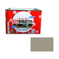 アサヒペン 油性多用途カラー 5L ライトグレー FC680NV