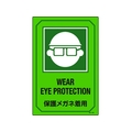 日本緑十字社 緑十字/イラスト標識 保護メガネ着用 エンビ FC450GR-8248137