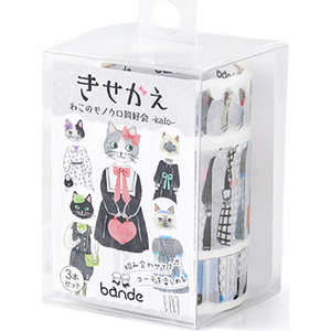 ｂａｎｄｅ マスキングロールステッカー ねこのモノクロ同好会 FCJ828S-BDA846-イメージ2