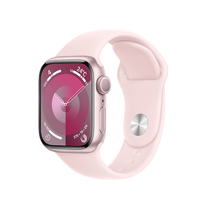 Apple Apple Watch Series 9(GPSモデル)- 41mm ピンクアルミニウムケースとライトピンクスポーツバンド - S/M MR933J/A-イメージ1