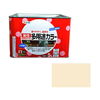 アサヒペン 油性多用途カラー 5L アイボリー FC681NV