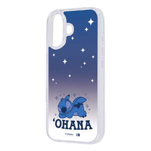レイ・アウト iPhone 17用ディズニー / 耐衝撃 ハイブリッドケース Charaful / スティッチ_おやすみ2 RC-DP52UC4/ST31_IF01-イメージ1