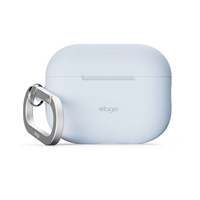elago AirPodsPro3用シリコンケｰスカラビナ付き/ライトブルｰ elago ライトブルー EL_A3PCSSCN3_LB