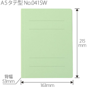 プラス フラットファイル 樹脂とじ具 厚とじ500 A5-S グリーン FCF501T-NO.041SW/87-566-イメージ3