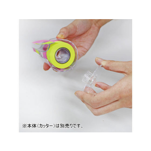 ヤマト メモックロールテープ 強粘着 15mm 詰替用 蛍光ローズ FCB7704-PRK-15H-RO-イメージ2
