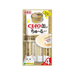 いなば CIAO 缶ちゅーる とりささみ&ほたて貝柱 14g×4P FCU2979-イメージ1