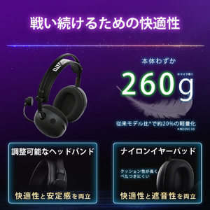 SONY ワイヤレスノイズキャンセリングゲーミングヘッドセット ブラック WH-G910N B-イメージ5