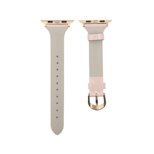 WEARPLANET Apple Watch 49/46/45/44/42mm用Slim Line 本革 エナメルバンド ティックルドピンク WP23095AWPK-イメージ3