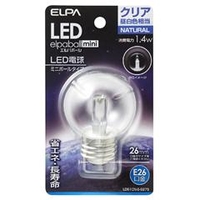 エルパ LED電球 E26口金 全光束60lm(1．4Wミニボールタイプ相当) クリア昼白色 1個入り elpaball mini LDG1CN-G-G275