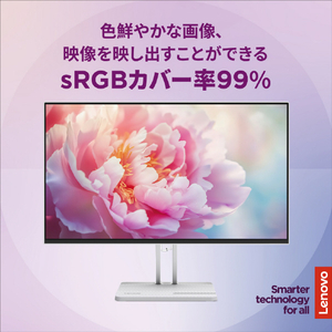 レノボ 23．8型 IPS WLED液晶 LenovoL24-4C クラウドグレー 67DDKAC6JP-イメージ2