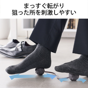 エレコム 足裏コロコロボール 突起付きタイプ ハード グレー HCKFBTHGY-イメージ5