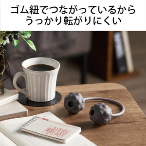 エレコム 足裏コロコロボール 突起付きタイプ ハード グレー HCKFBTHGY-イメージ6