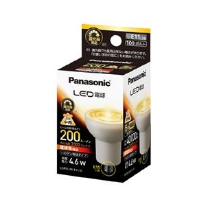 パナソニック LED電球 E11口金 全光束200lm(4.6Wハロゲン電球タイプ) 電球色相当 LDR5LME11D パナソニック LED電球 E11口金 全光束200lm(4.6Wハロゲン電球タイプ) 電球色相当 LDR5LME11D